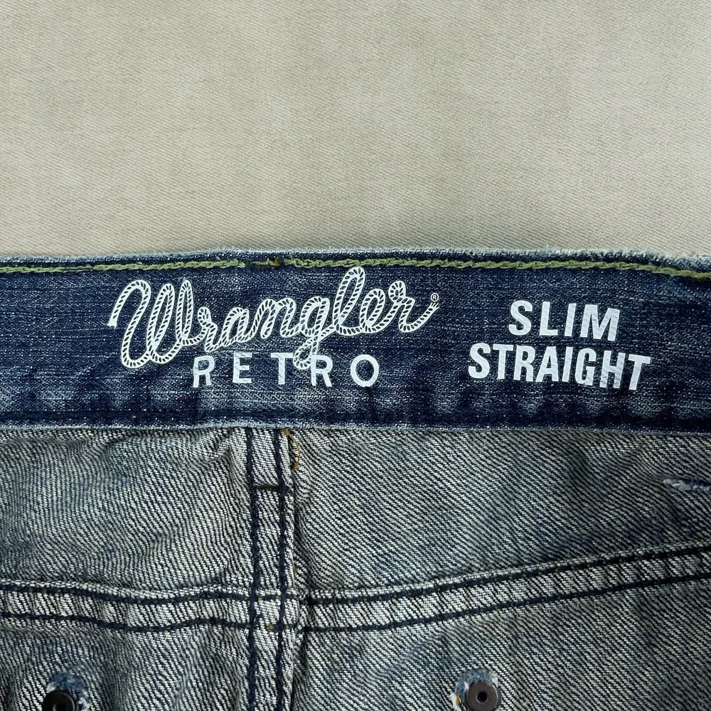 Wrangler Retro Slim Straight Jeans Men's 32x32 Western Stretch Cowboy